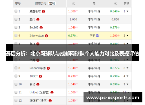 赛后分析：北京网球队与成都网球队个人能力对比及表现评估